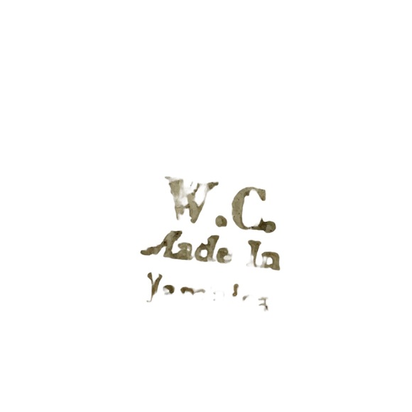 Vintage Japanese Otagiri Slender Off White Slender Vase w/ Blue Iris Motif 12.5" - Picture 11 of 11